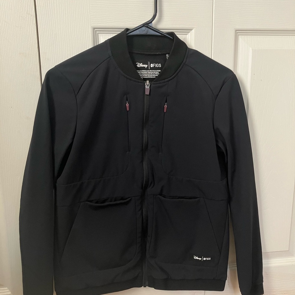 Disney Black Womens Scrub Jacket